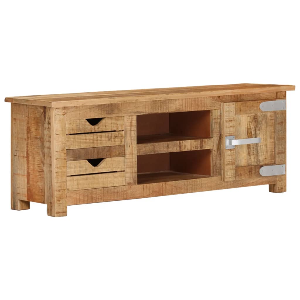 vidaXL TV-Schrank 110x30x40 cm Raues Mangoholz