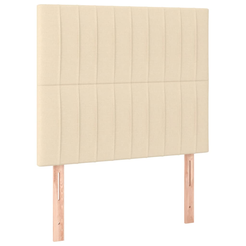 vidaXL Kopfteile 2 Stk. Creme 90x5x78/88 cm Stoff