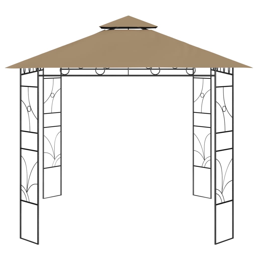 vidaXL Pavillon 3x3x2,7 m Taupe 160 g/m²