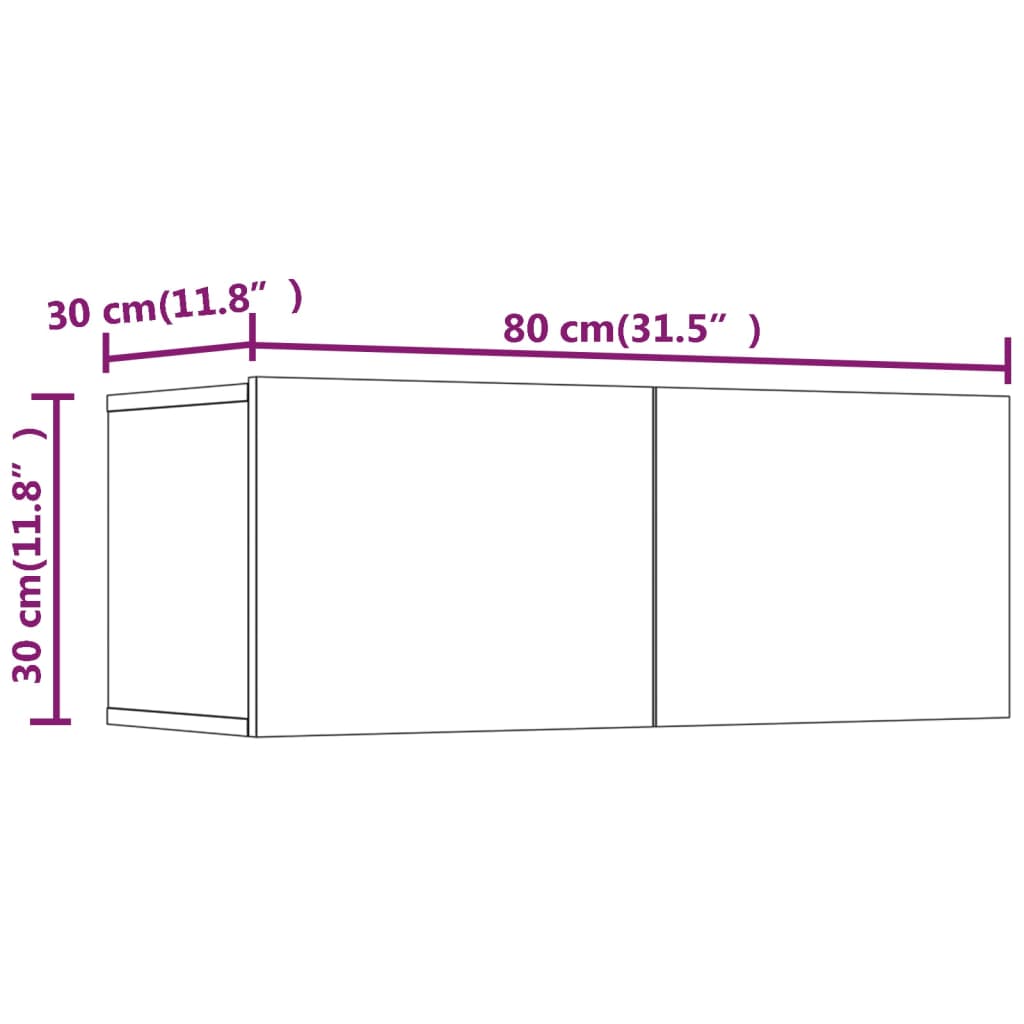 vidaXL 6-tlg. TV-Schrank-Set Hochglanz-Weiß Holzwerkstoff