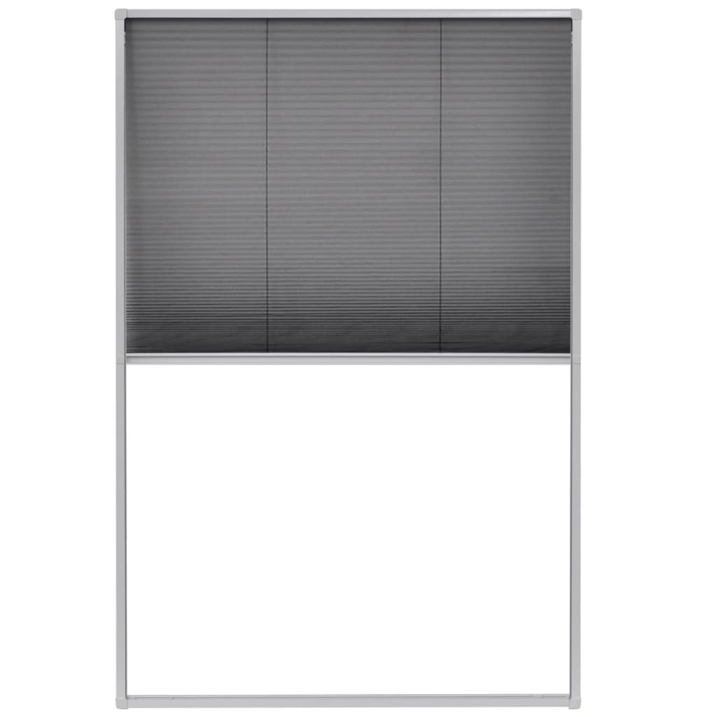 vidaXL Insektenschutz-Plissee für Fenster Aluminium 80 x 120 cm
