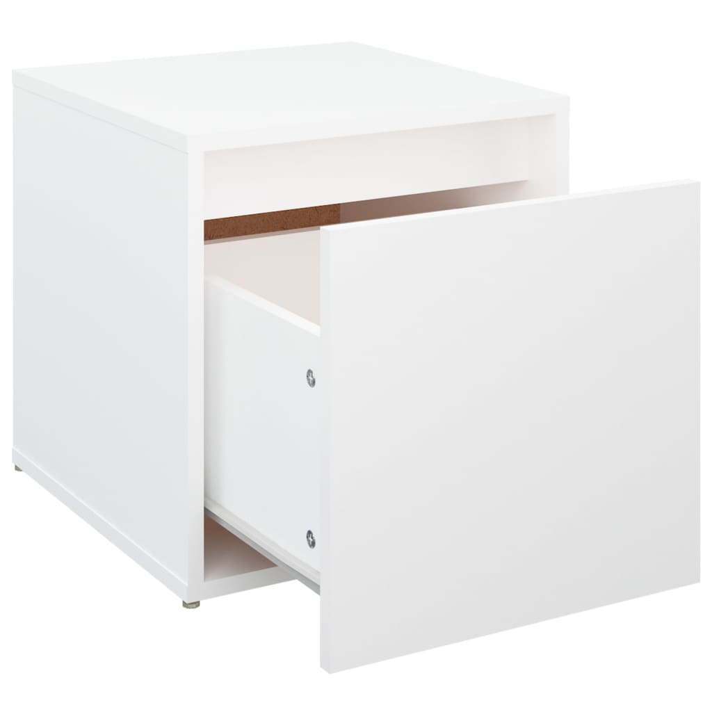 vidaXL Schubladenbox Weiß 40,5x40x40 cm Holzwerkstoff