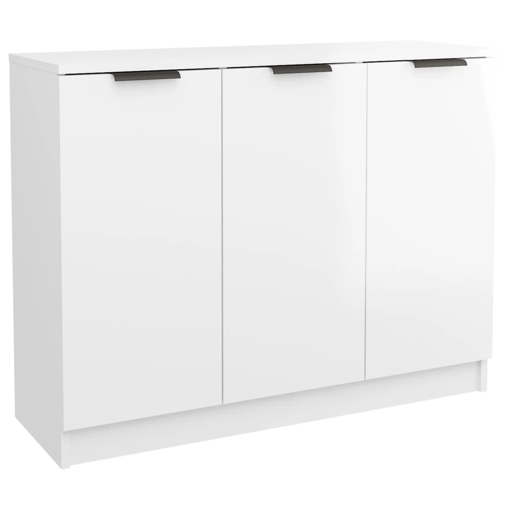 vidaXL Sideboard Hochglanz-Weiß 90,5x30x70 cm Holzwerkstoff