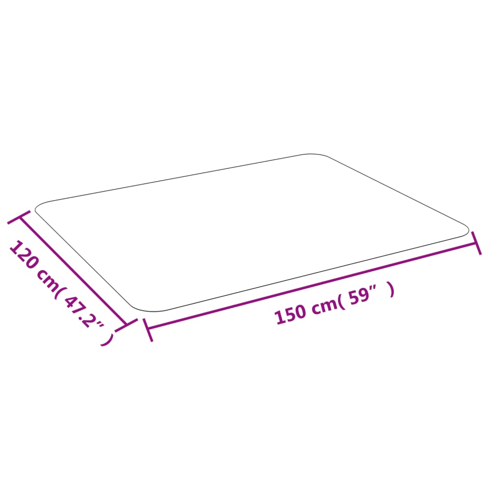 vidaXL Bodenschutzmatte für Laminat oder Teppich 150x120 cm