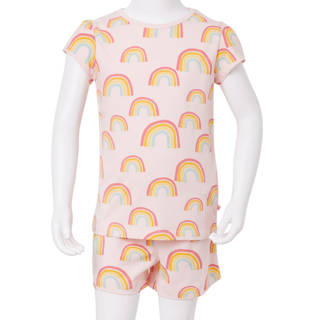 Kinderpyjama mit Kurzen Ärmeln Zartrosa 104