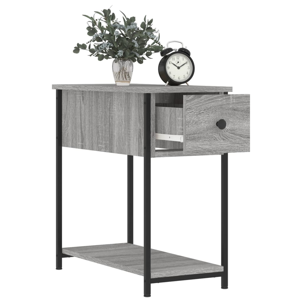 vidaXL Nachttisch Grau Sonoma-Eiche 30x60x60 cm Holzwerkstoff