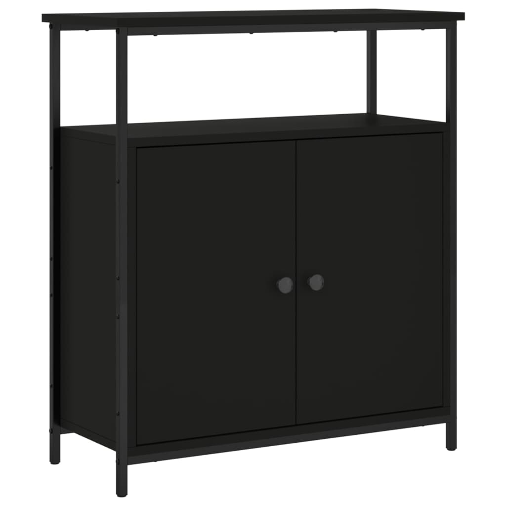 vidaXL Sideboard Schwarz 70x30x80 cm Holzwerkstoff