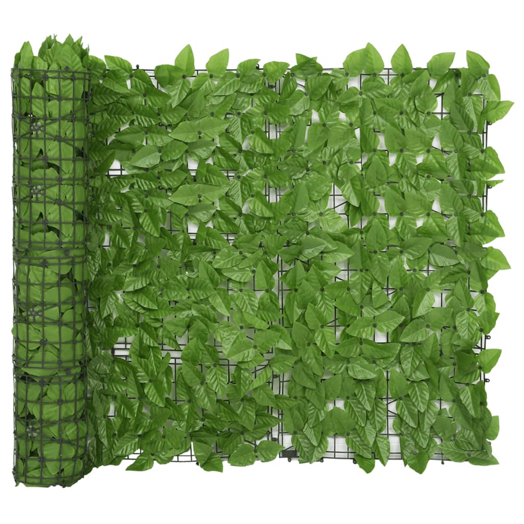 vidaXL Balkon-Sichtschutz mit Grünen Blättern 600x100 cm