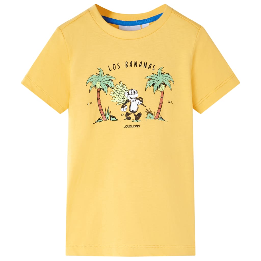 Kinder-T-Shirt Helles Ocker 140