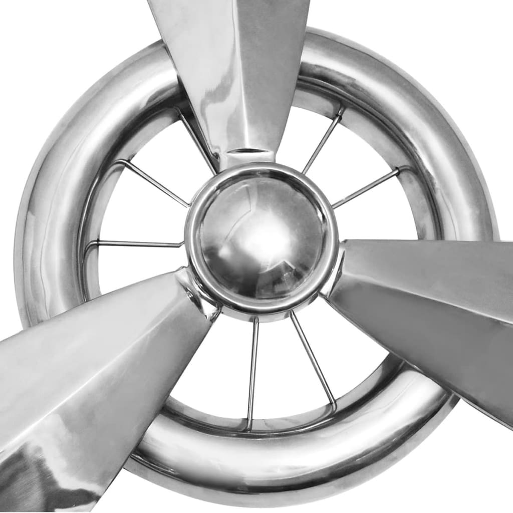 vidaXL Wanddekoration Propeller Silbern 152cm Aluminium