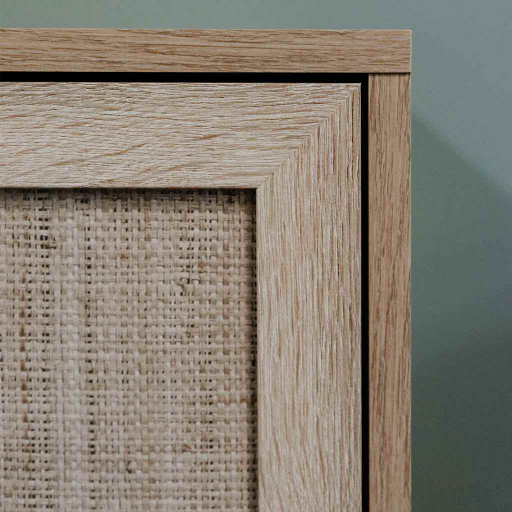 Finori Kommode Bali 03A Sonoma-Eiche und Raffia-Druck im vidaXL ...