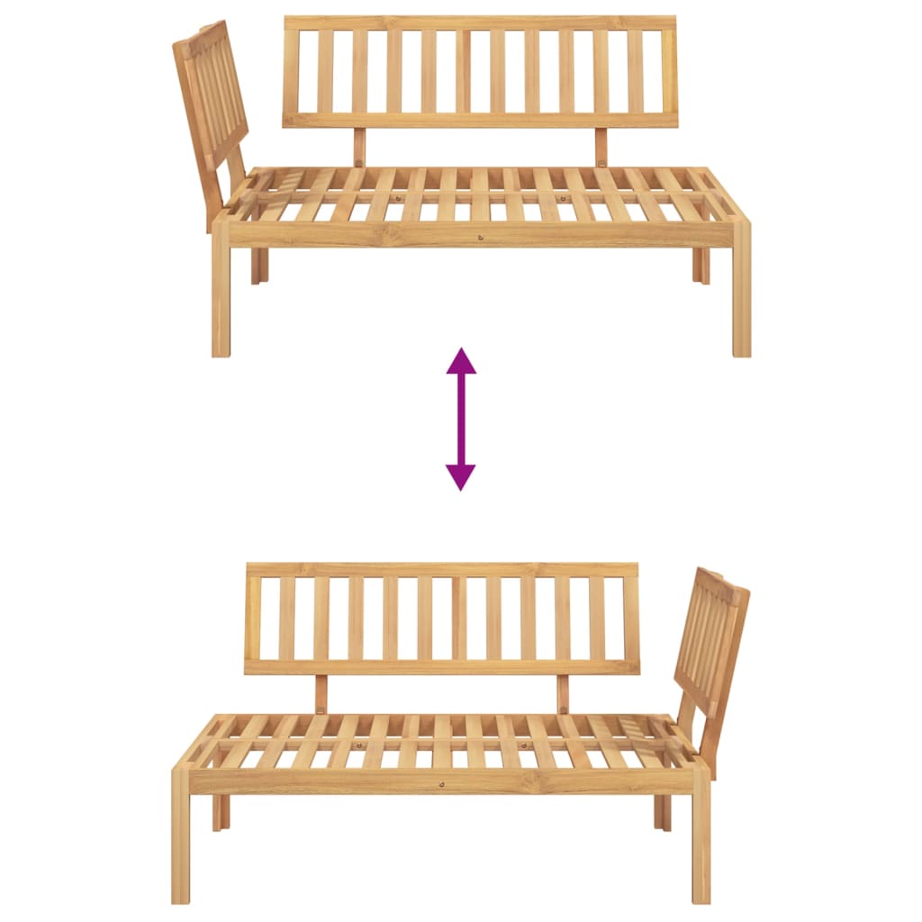 vidaXL Garten-Ecksofa aus Paletten Massivholz Akazie