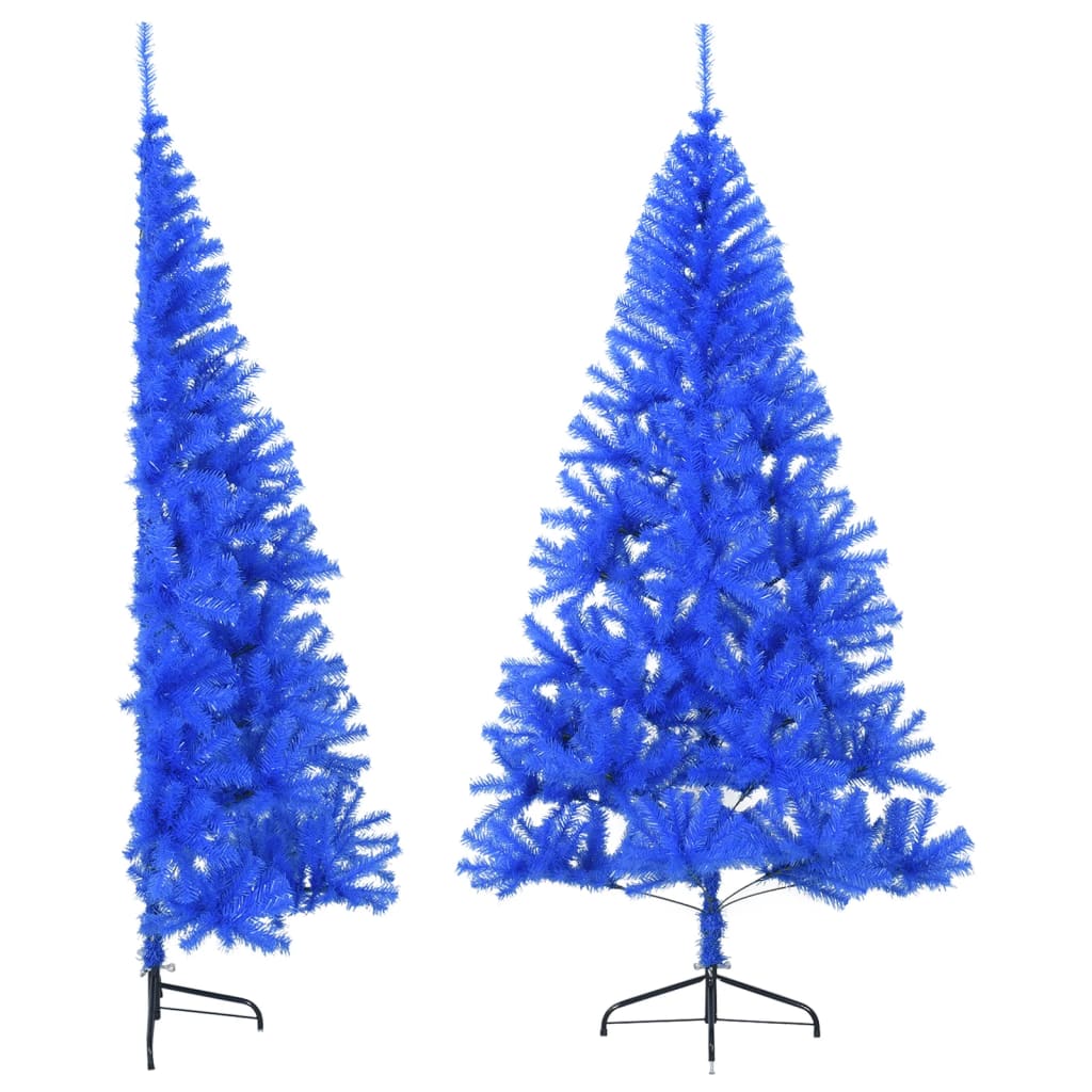 vidaXL Künstlicher Halb-Weihnachtsbaum mit Ständer Blau 240 cm PVC
