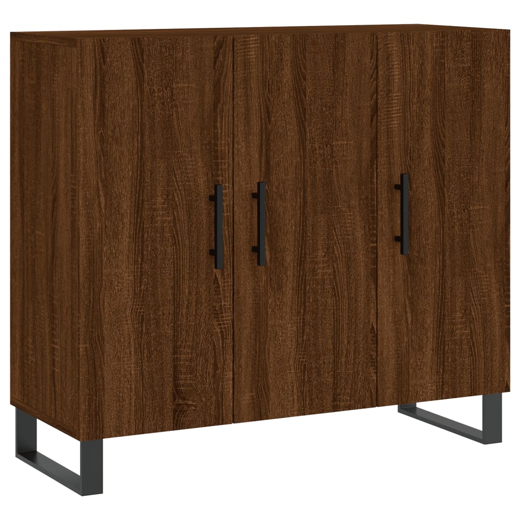 vidaXL Sideboard Braun Eichen-Optik 90x34x80 cm Holzwerkstoff