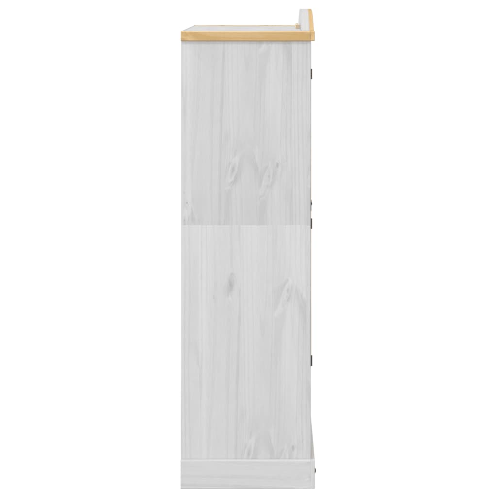 vidaXL Kleiderschrank Corona Weiß 102x52x186 cm Massivholz Kiefer