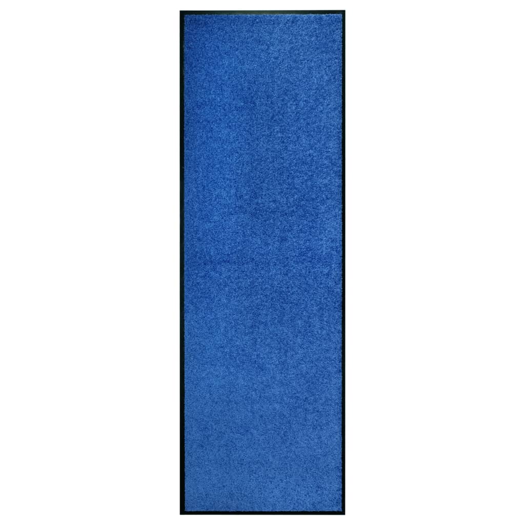 vidaXL Fußmatte Waschbar Blau 60x180 cm