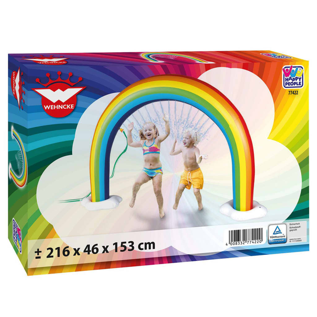 Happy People Regenbogen-Sprinkler Aufblasbar 216x46x153 cm