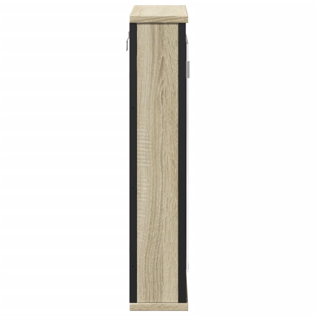 vidaXL Bad-Spiegelschrank Sonoma-Eiche 42x12x60 cm Holzwerkstoff