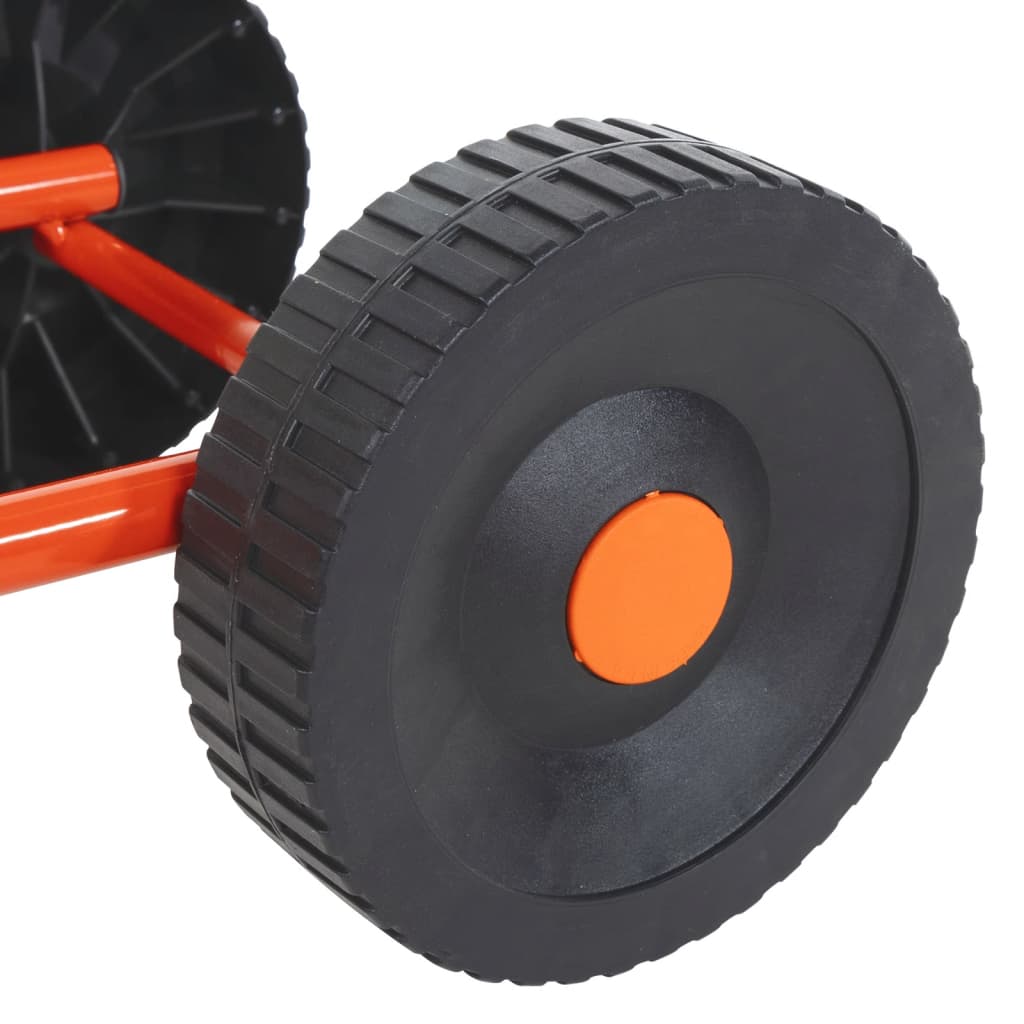 vidaXL Sprinkler-Schlitten mit Rädern und Drehbarem Kopf Rot Stahl