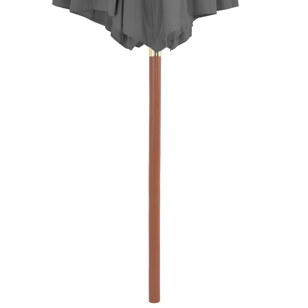 vidaXL Sonnenschirm mit Holz-Mast 300 cm Anthrazit