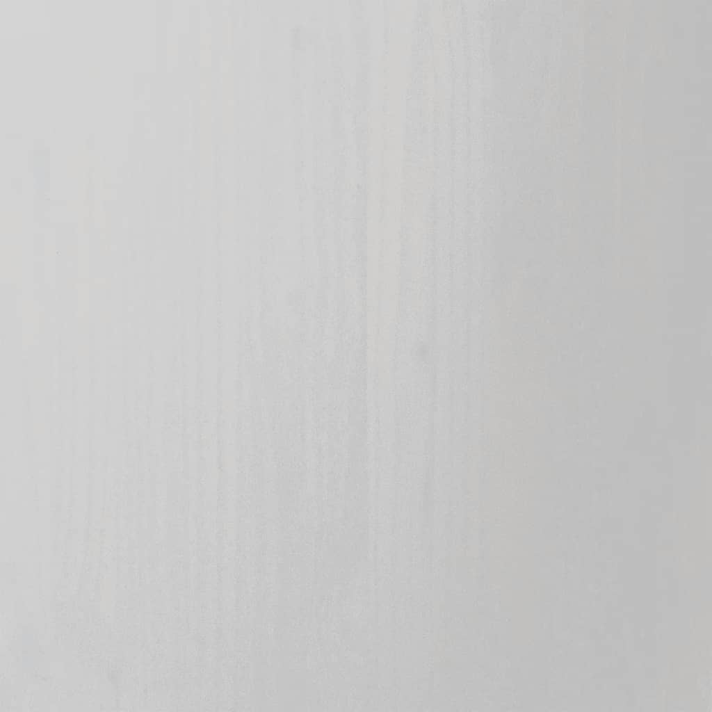 vidaXL Rollschrank mit Schubladen MOSS Weiß Massivholz Kiefer