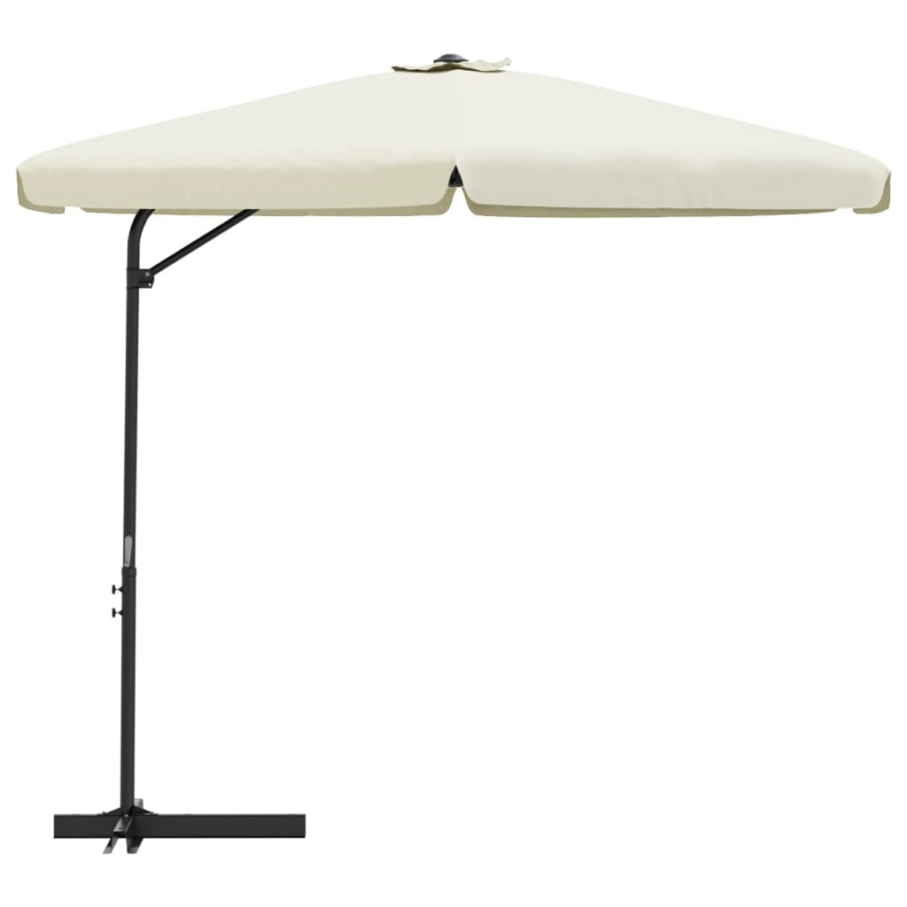 vidaXL Sonnenschirm mit Stahl-Mast 300 cm Sandweiß