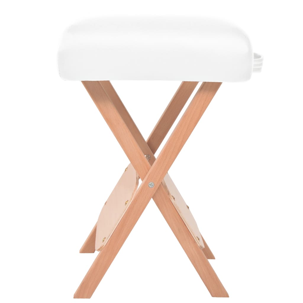 vidaXL Massage-Klapphocker 12 cm dicker Sitz Weiß