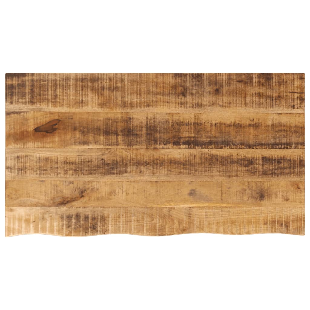 vidaXL Tischplatte 100x60x3,8 cm Baumkante Massivholz Raues Mangoholz