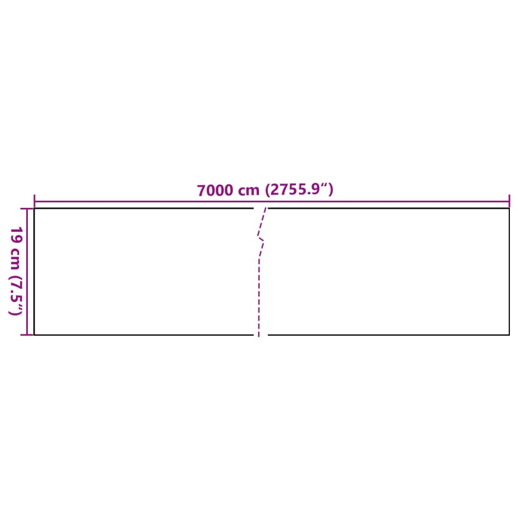 vidaXL Garten-Sichtschutz PVC 70x0,19 m Grau