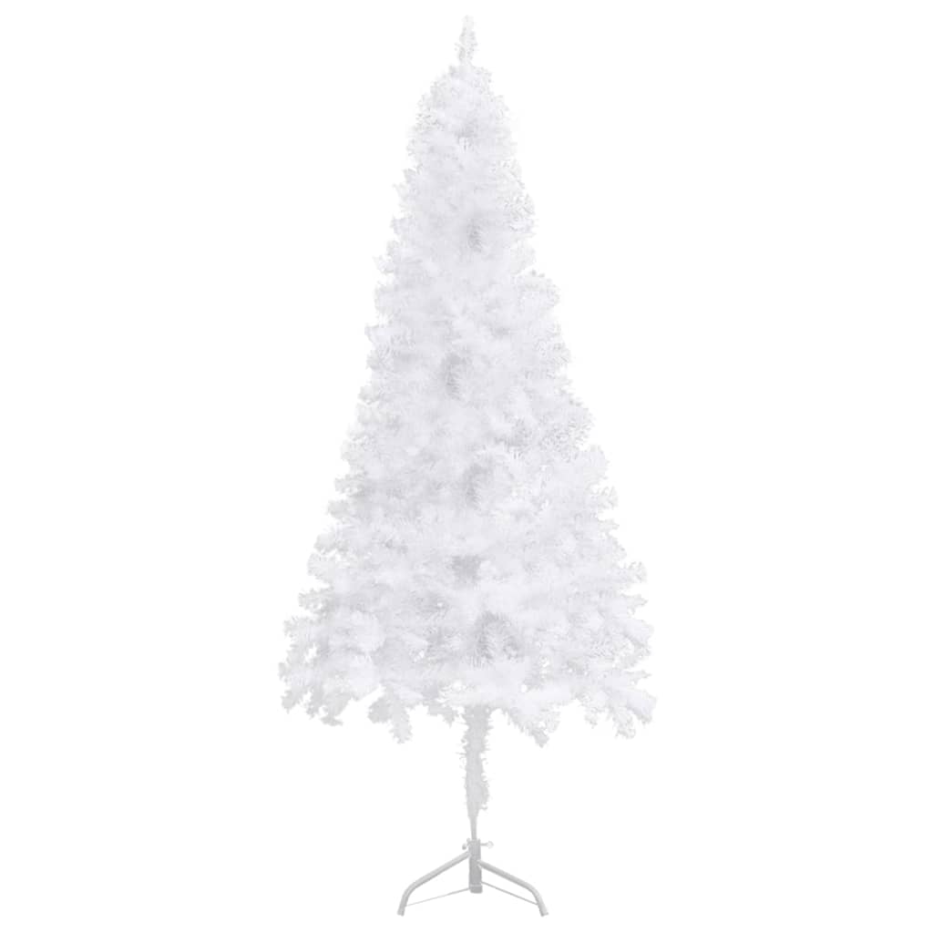 vidaXL Künstlicher Eck-Weihnachtsbaum Weiß 180 cm PVC