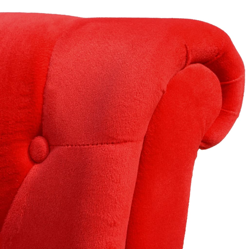 vidaXL Sessel mit hoher Lehne Rot Stoff