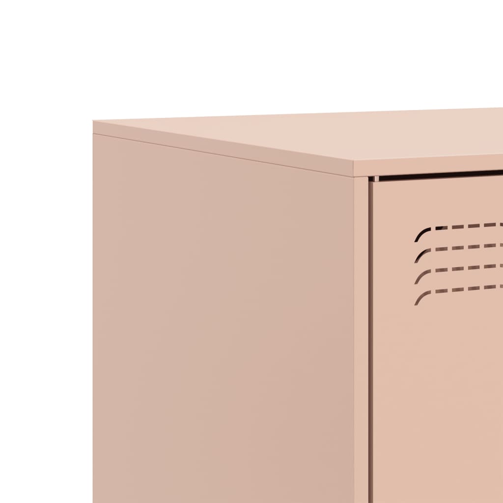 vidaXL TV-Schrank Rosa 99x39x44 cm Stahl