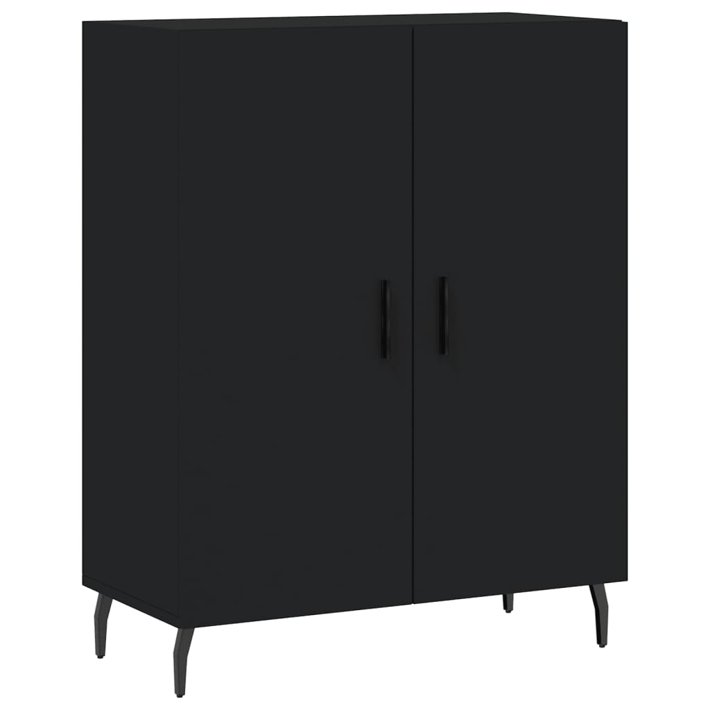 vidaXL Highboard Schwarz 69,5x34x180 cm Holzwerkstoff