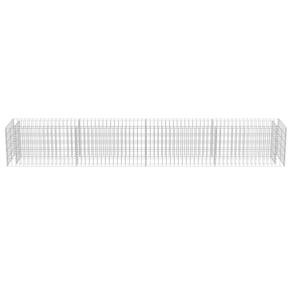 vidaXL Gabionen-Hochbeet Verzinkter Stahl 360×50×50 cm