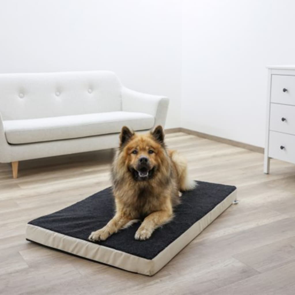 Kerbl Memory-Schaum Hundematratze 115 x 75 cm Beige und Grau 80328