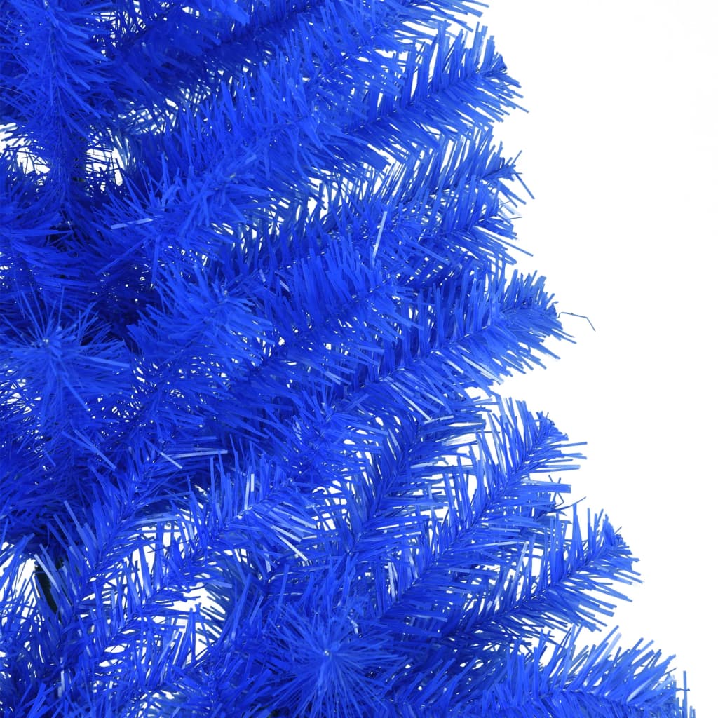 vidaXL Künstlicher Halb-Weihnachtsbaum mit Ständer Blau 180 cm PVC