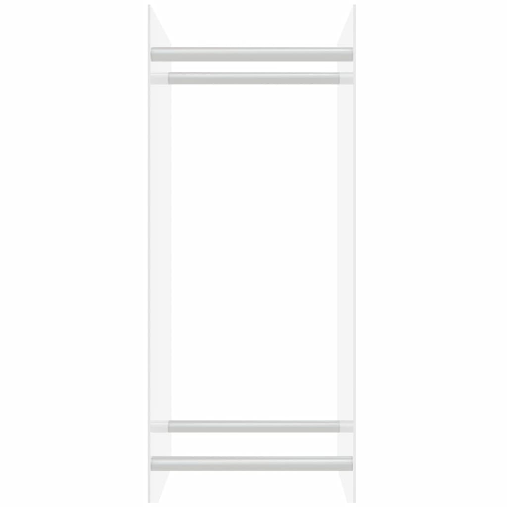 vidaXL Brennholzregal Transparent 40x35x100 cm Hartglas