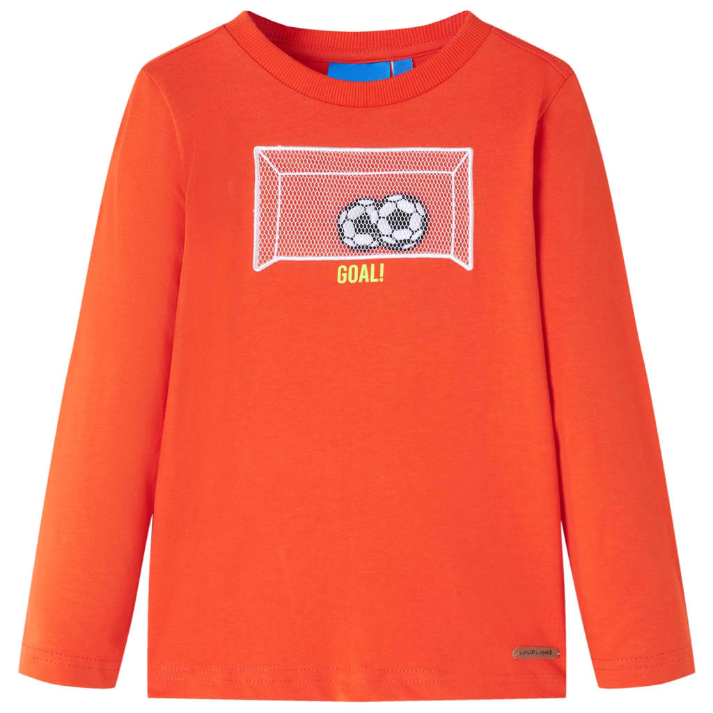 Kinder-Langarmshirt Hellorange 140