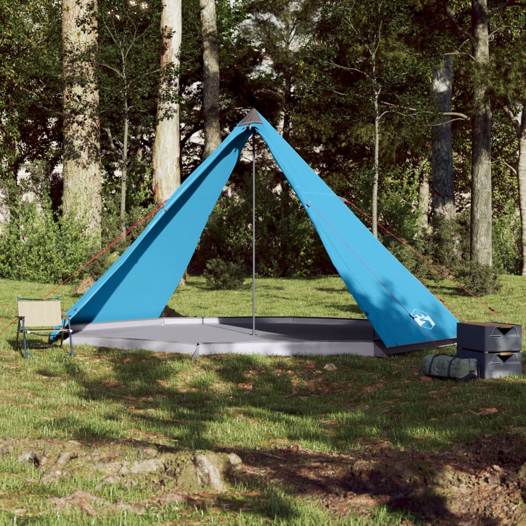 vidaXL Tipi-Familienzelt 8 Personen Blau Wasserdicht