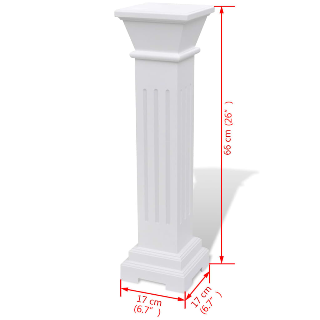 vidaXL Säulen-Pflanzenständer Klassischer Stil Quadratisch MDF