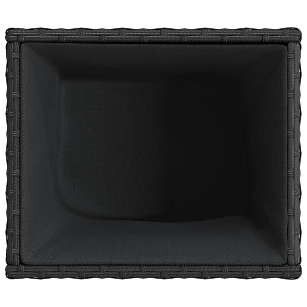 vidaXL Pflanzkübel Schwarz 36x30x32 cm Poly Rattan