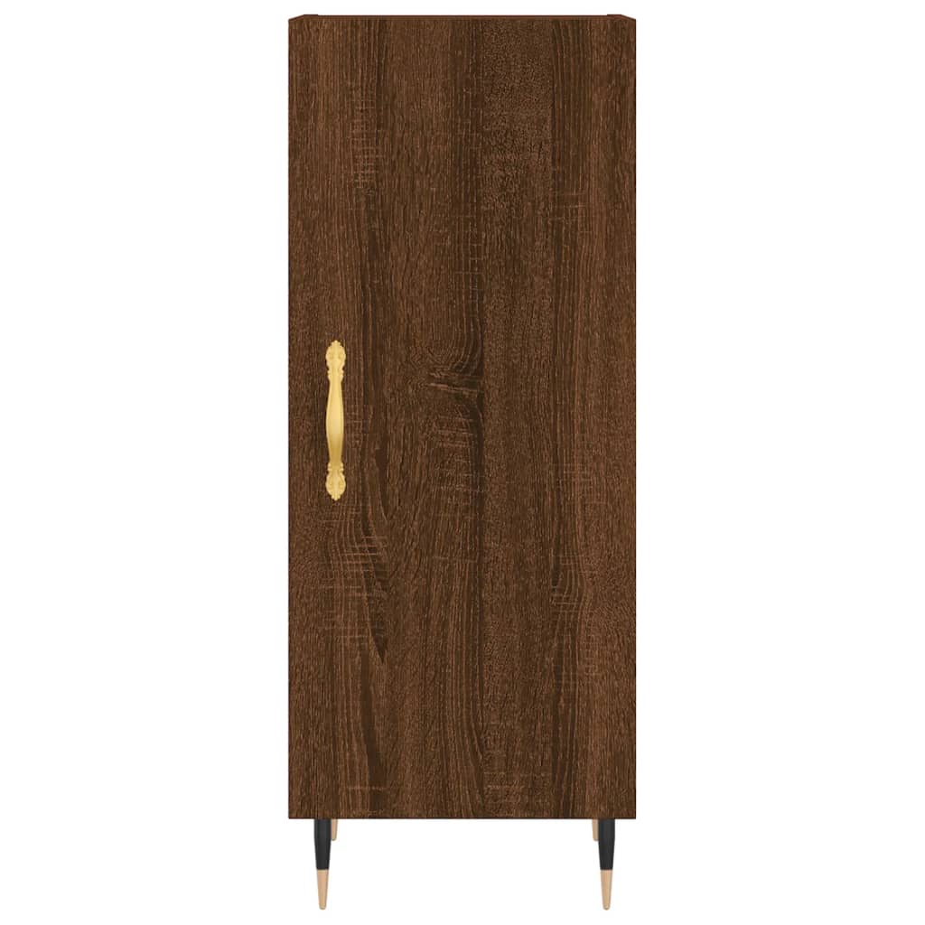 vidaXL Highboard Braun Eichen-Optik 34,5x34x180 cm Holzwerkstoff