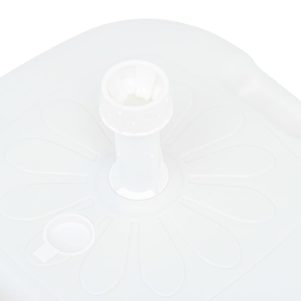 vidaXL Sonnenschirmständer Sand/Wasser 16 L Weiß Kunststoff