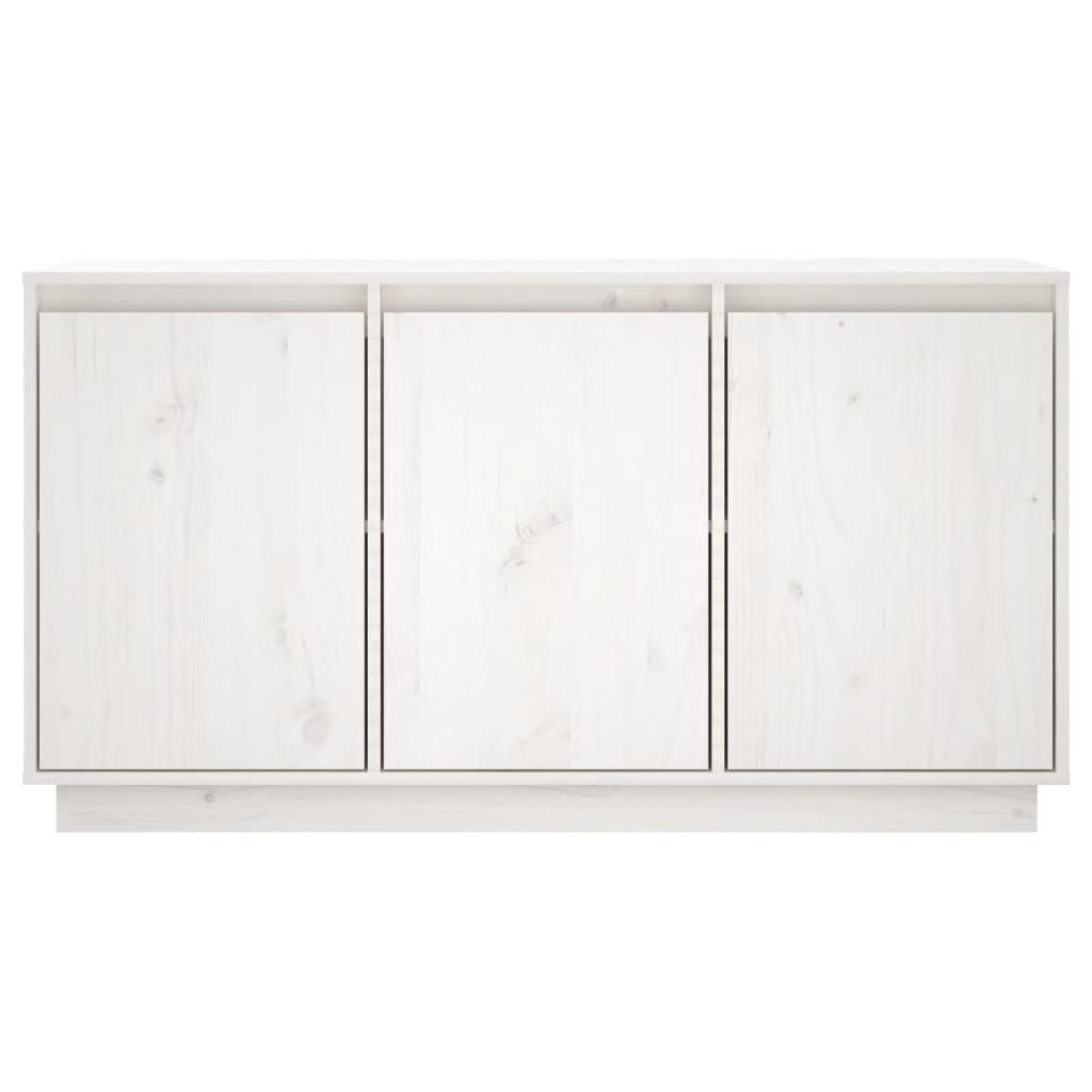 vidaXL Sideboard Weiß 111x34x60 cm Massivholz Kiefer