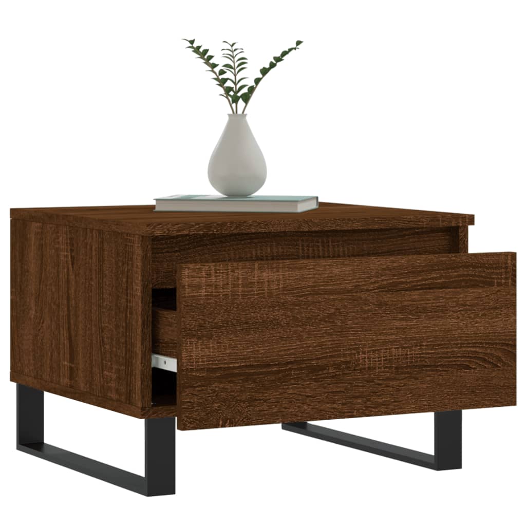 vidaXL Couchtisch Braun Eichen-Optik 50x46x35 cm Holzwerkstoff