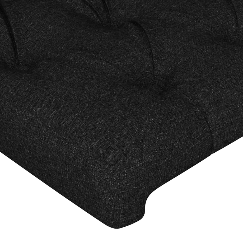 vidaXL Kopfteil mit Ohren Schwarz 103x23x118/128 cm Stoff