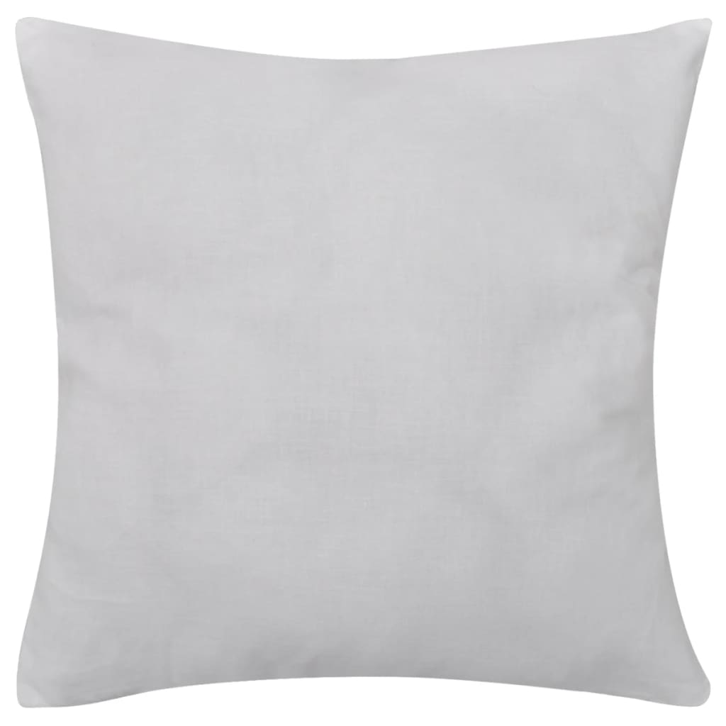 4 Kissenbezüge Weiß Baumwolle 40 x 40 cm