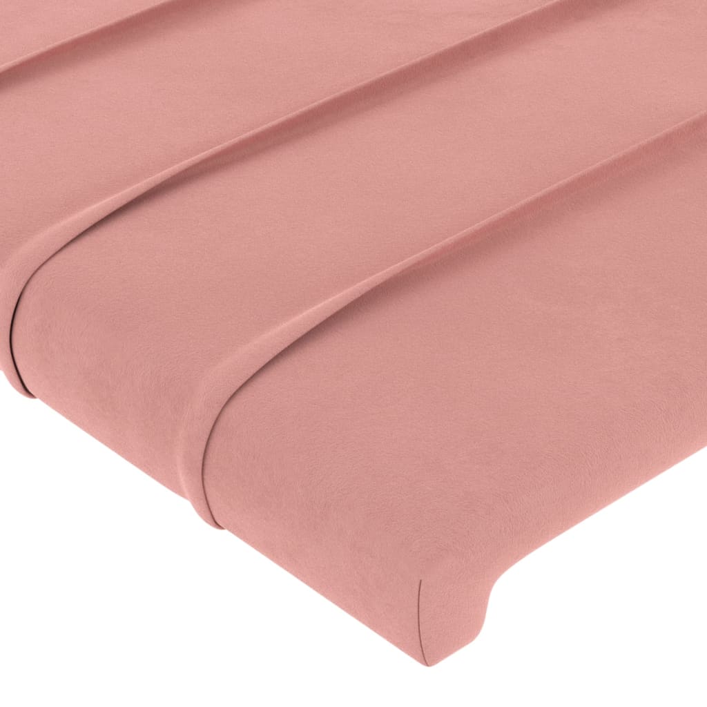 vidaXL Kopfteile 2 Stk. Rosa 100x5x78/88 cm Samt