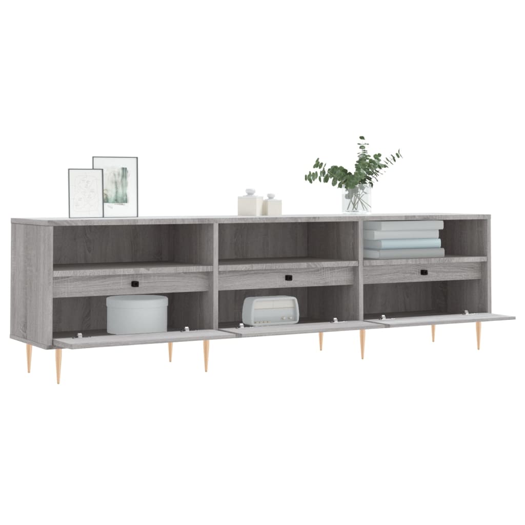 vidaXL TV-Schrank Grau Sonoma 150x30x44,5 cm Holzwerkstoff