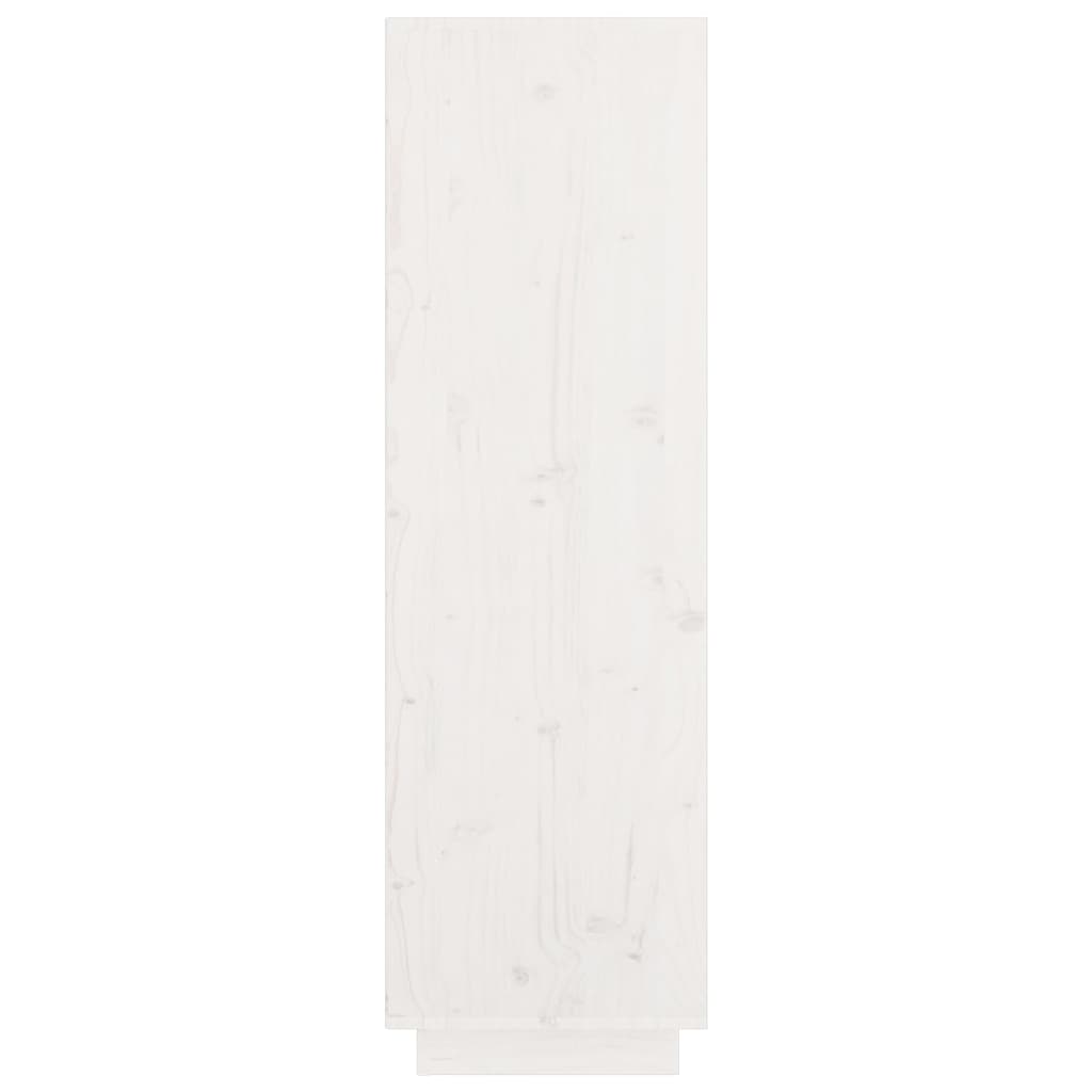 vidaXL Highboard Weiß 74x35x117 cm Massivholz Kiefer